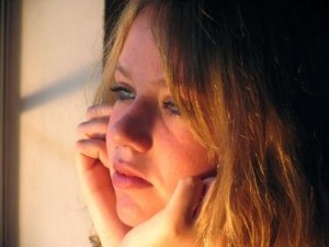 worried worried young woman