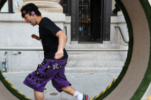 running on wheel